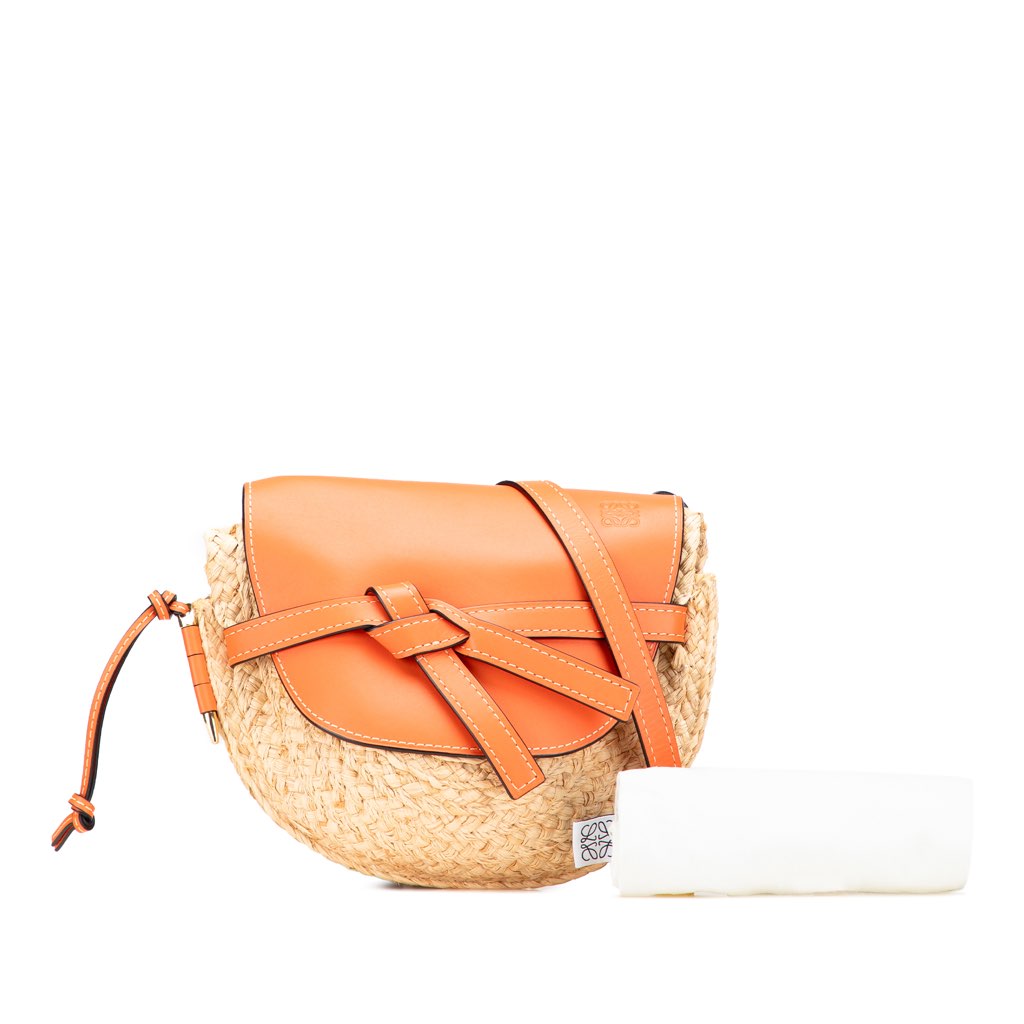 Loewe Medium Raffia Gate Crossbody - Image 13
