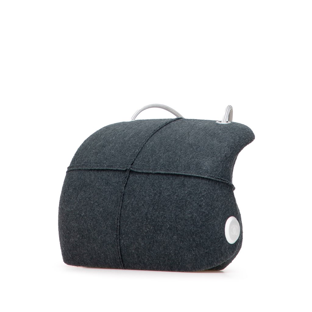 Chanel Felt Millennium Hard Case Crossbody - Back view