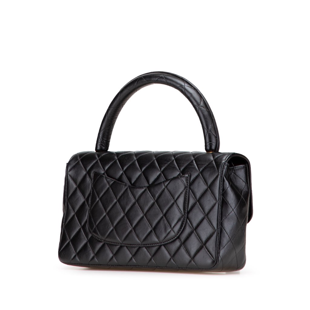 Chanel Medium Lambskin Parent Kelly Flap - Back view
