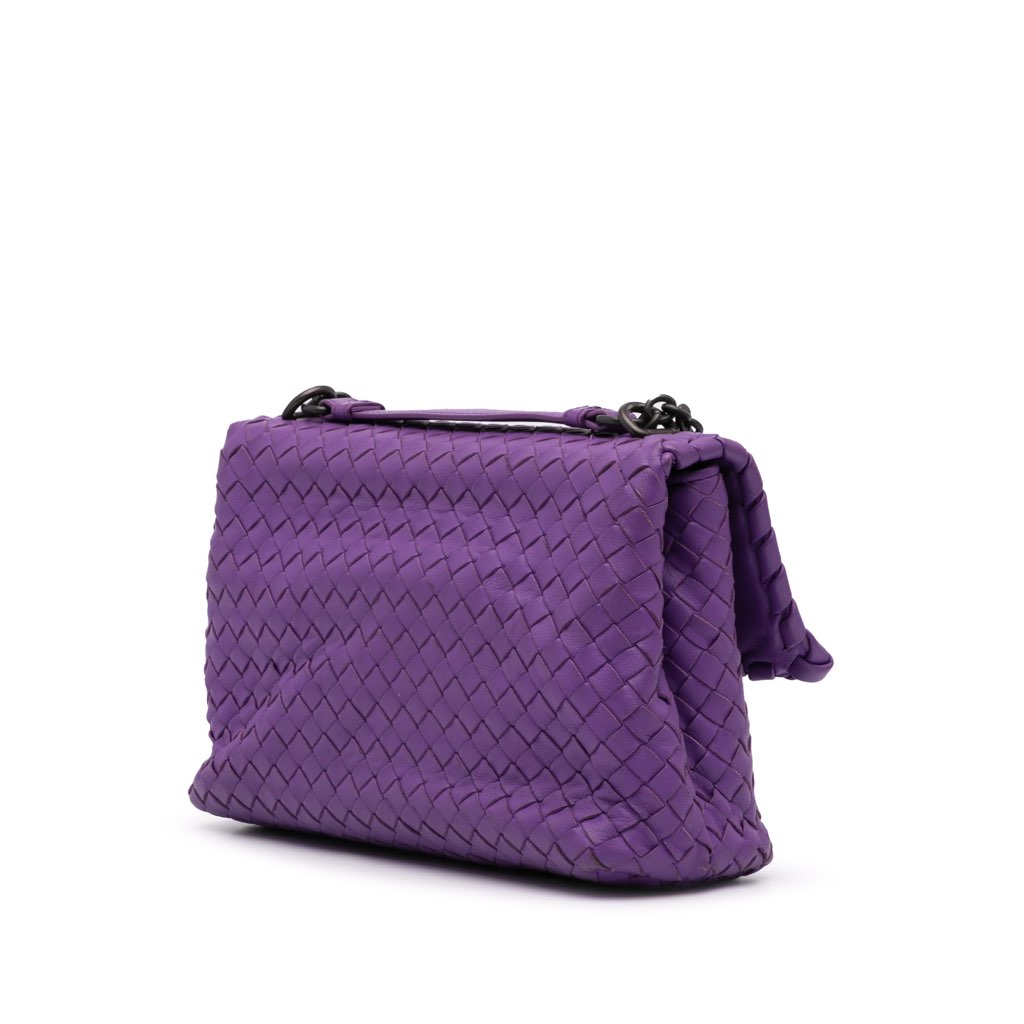 Bottega Veneta Small Nappa Intrecciato Olimpia Shoulder Bag - Back view