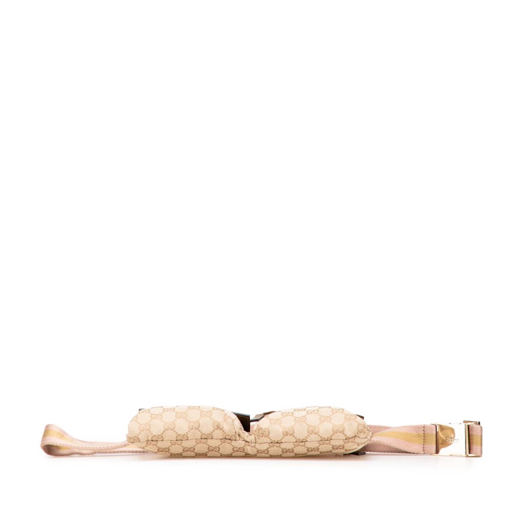 Gucci GG Canvas Web Double Pocket Belt Bag - 3