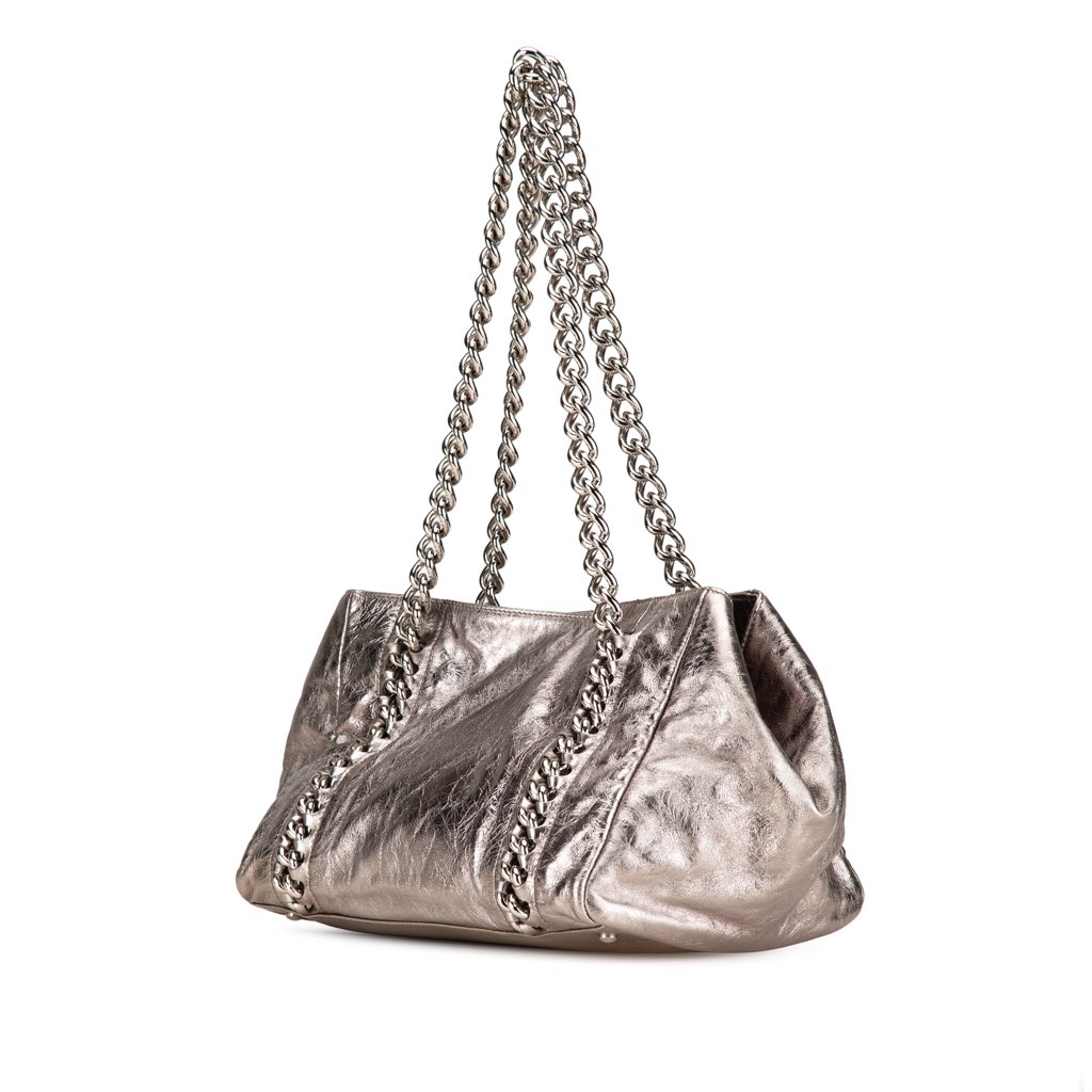 Chanel Medium Metallic Calfskin Modern Chain Tote - 2