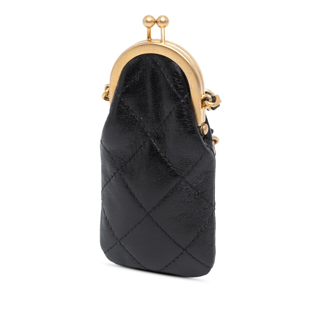 Chanel CC Quilted Lambskin Lipstick Case on Chain - 2