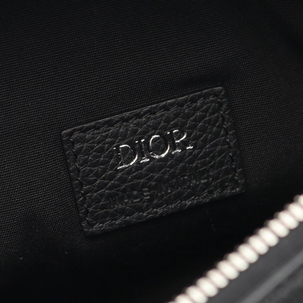 Dior Kim Jones Grained Calfskin Saddle Bag - 4