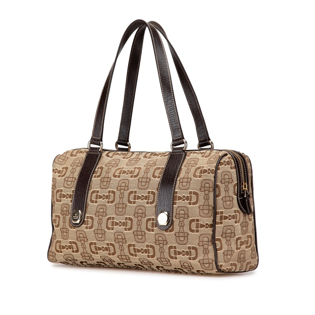 Gucci Canvas Horsebit Charmy Boston Bag - 2
