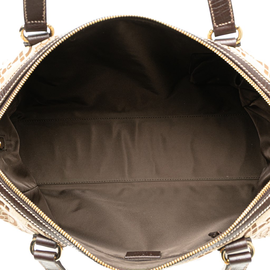 Gucci Canvas Horsebit Charmy Boston Bag - 4