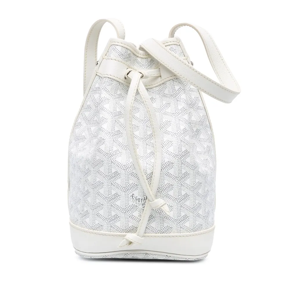 Goyard Goyardine Petit Flot White Canvas Very good - Front View