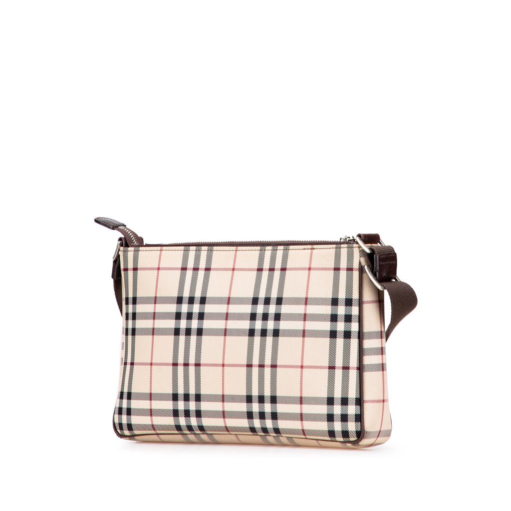 Burberry House Check Canvas Crossbody - Back view