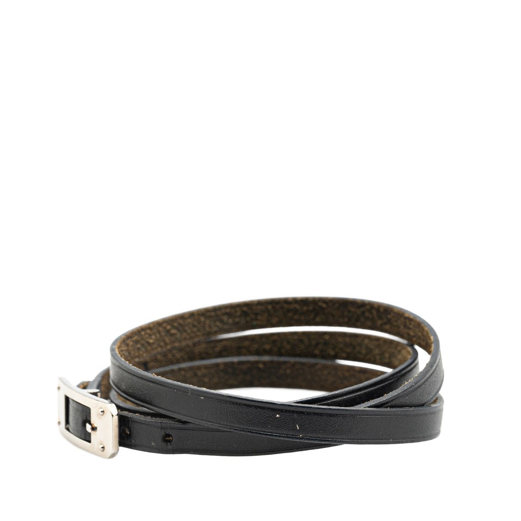 Hermès Leather Triple Tour Buckle Bracelet - 2