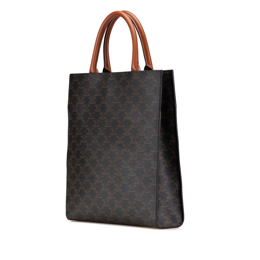 Celine Small Triomphe Coated Canvas Vertical Cabas Tote - 2
