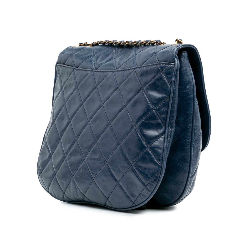 Chanel Medium Quilted Glazed Calfskin Bubble CC Flap - 2