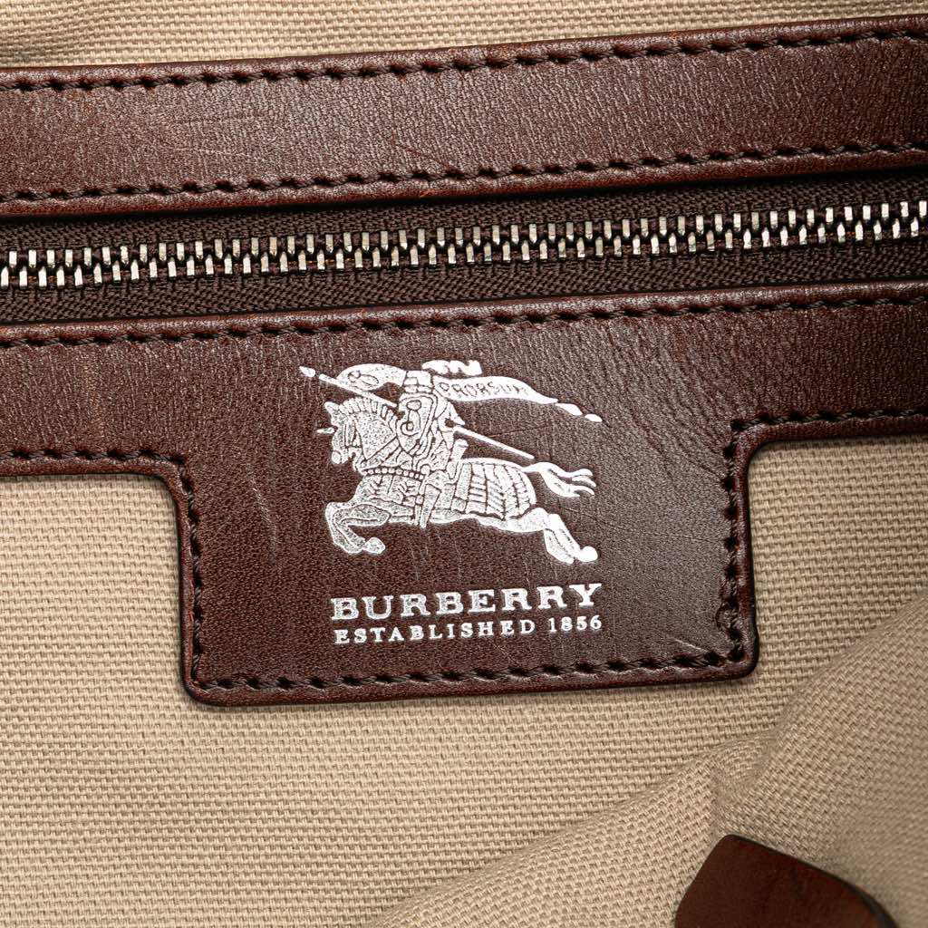 Burberry Mega Check Canvas Tote - 5