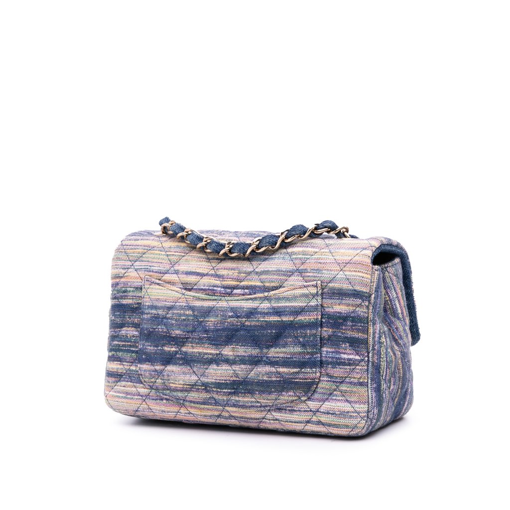 Chanel Mini Rectangular Multicolor Classic Denim Single Flap - 2