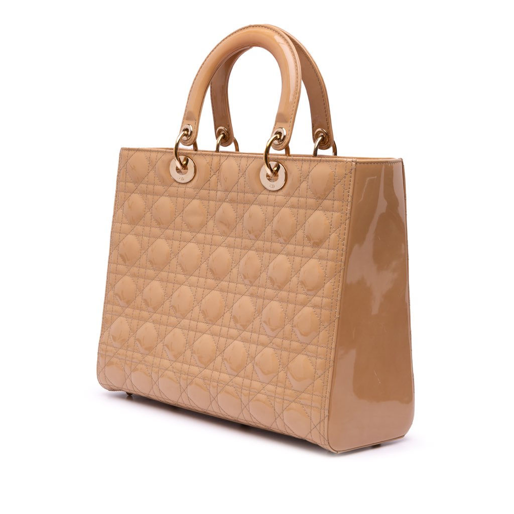 Dior Large Patent Cannage Lady Dior - Back view