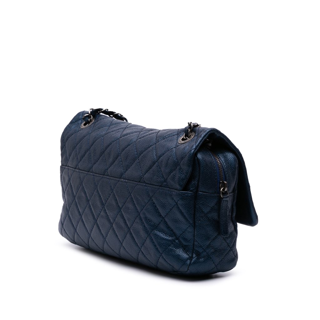 Chanel Jumbo Quilted Iridescent Caviar Easy Flap - 2