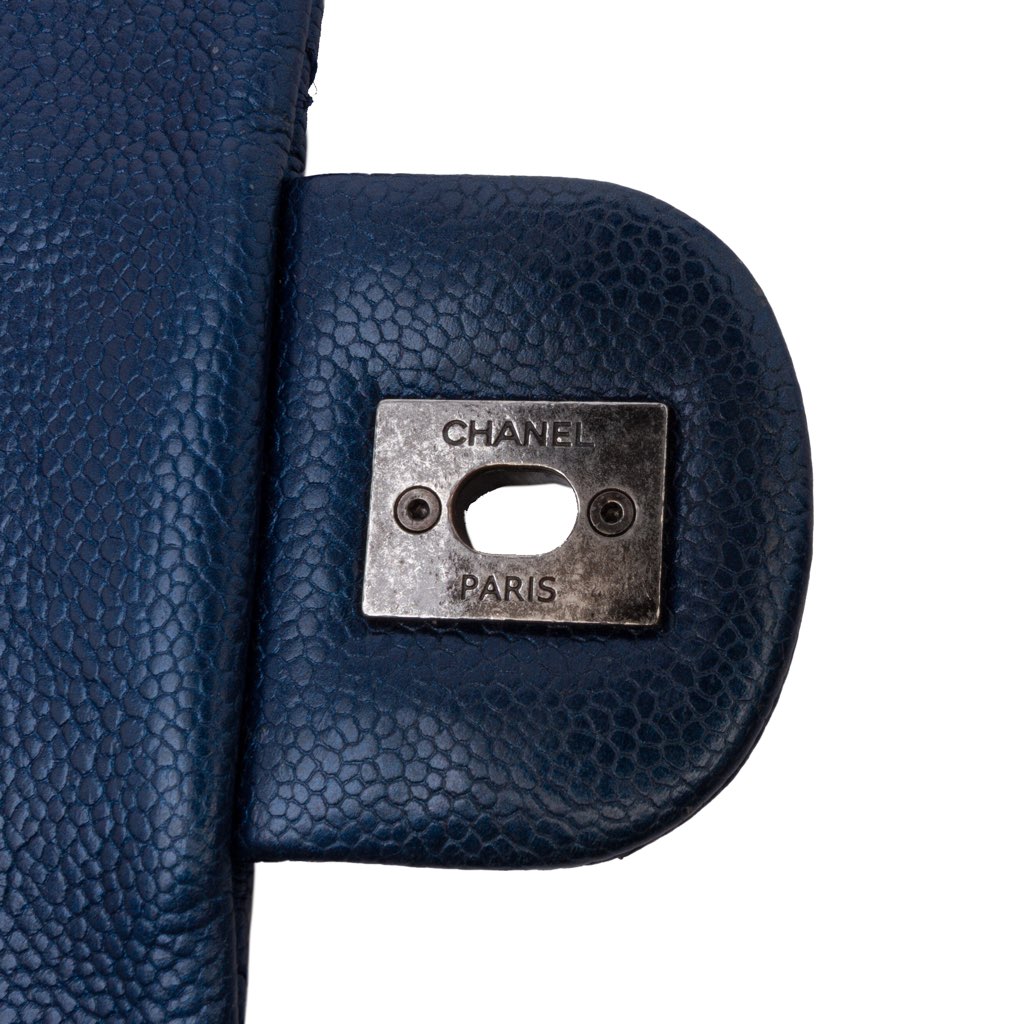 Chanel Jumbo Quilted Iridescent Caviar Easy Flap - 5