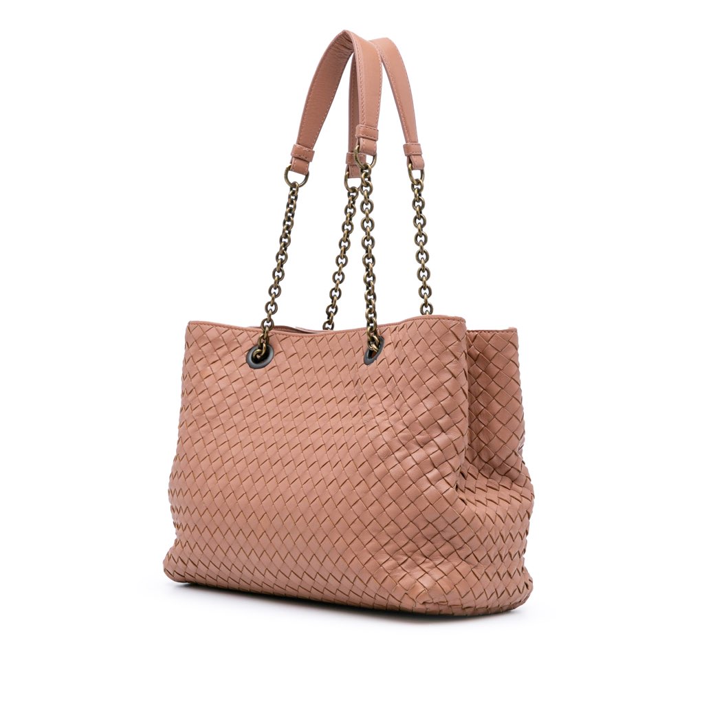 Bottega Veneta Medium Nappa Intrecciato Double Chain Tote - 2