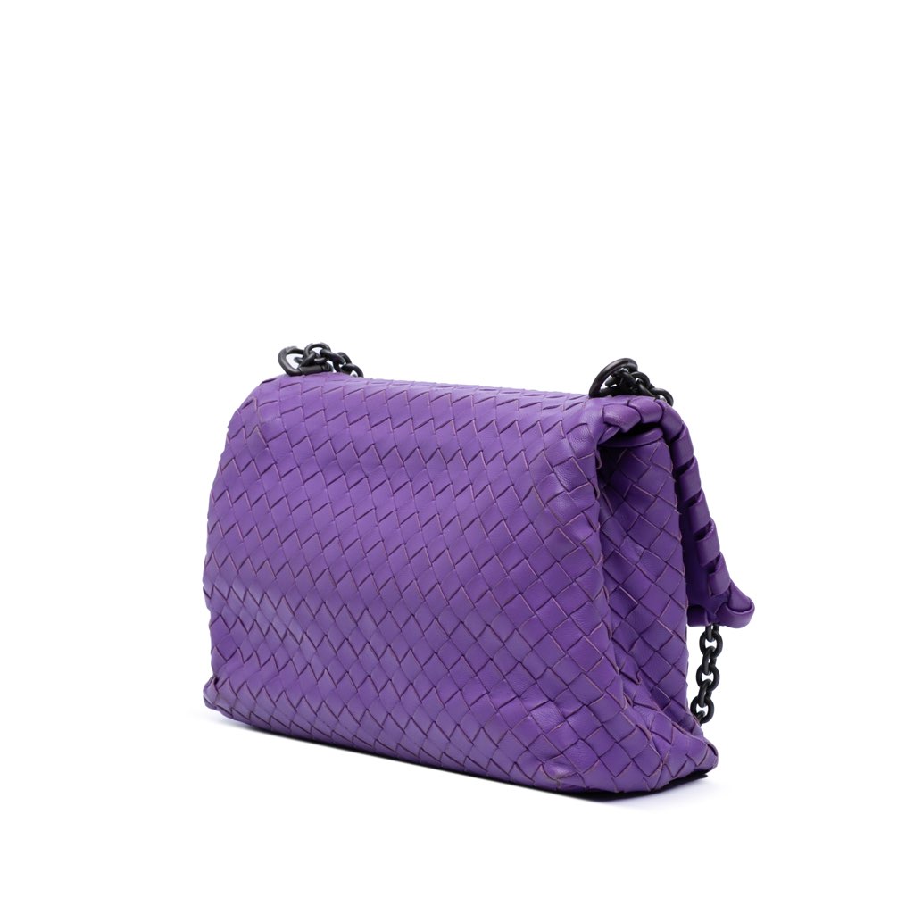 Bottega Veneta Small Nappa Intrecciato Olimpia Shoulder Bag - Back view