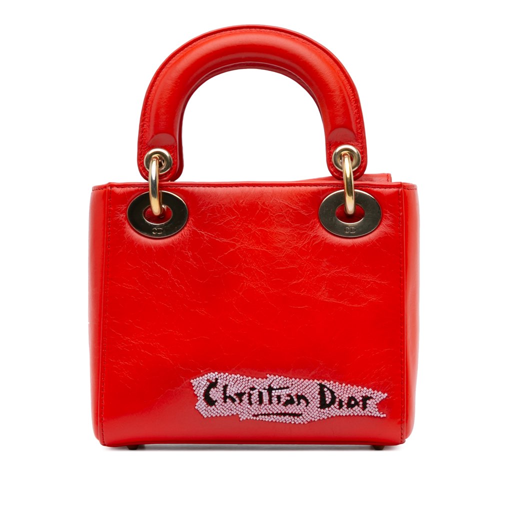 Dior Mini Calfskin Sequin Embellished Lady Dior - Image 6