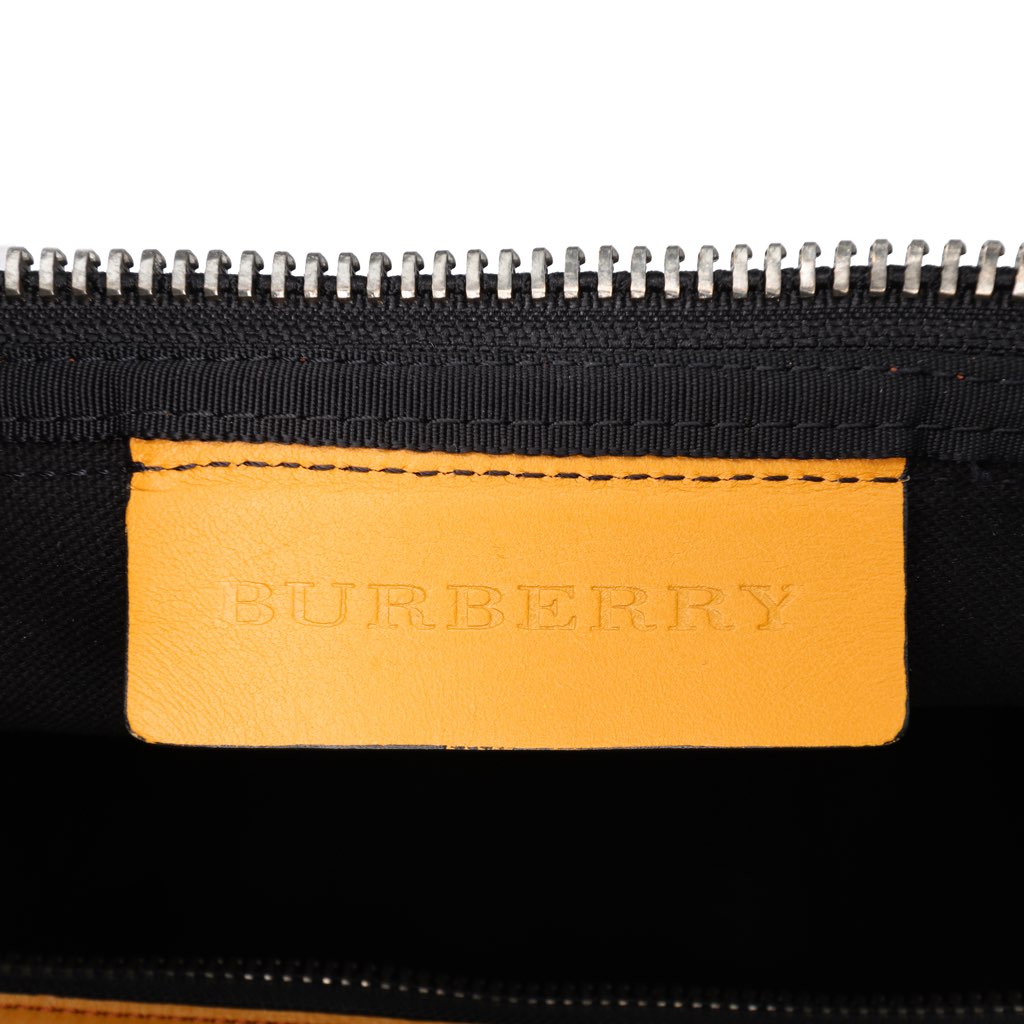 Burberry Smoke Check Coated Canvas Holdall Barrel Duffle Bag - Side view