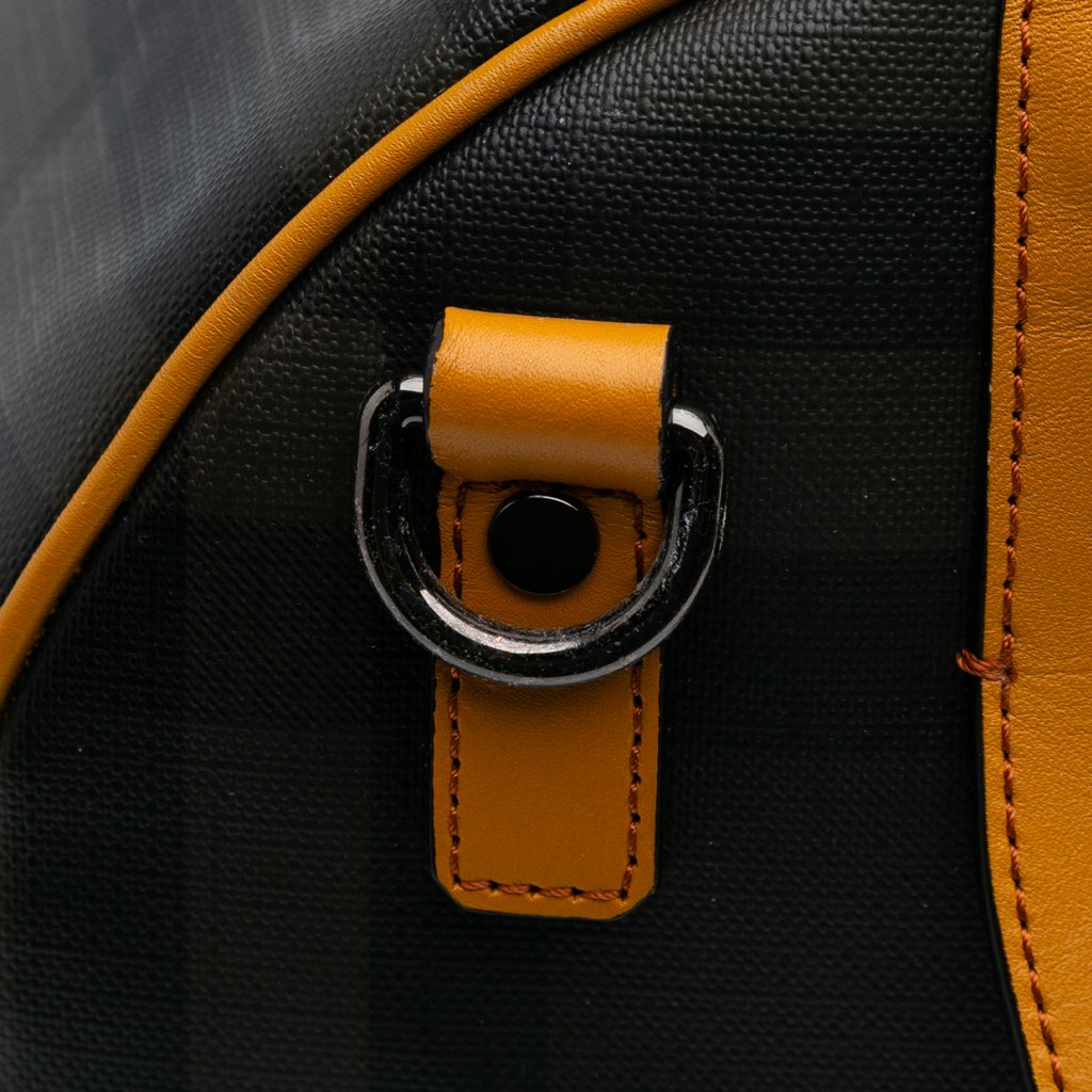 Burberry Smoke Check Coated Canvas Holdall Barrel Duffle Bag - Image 10