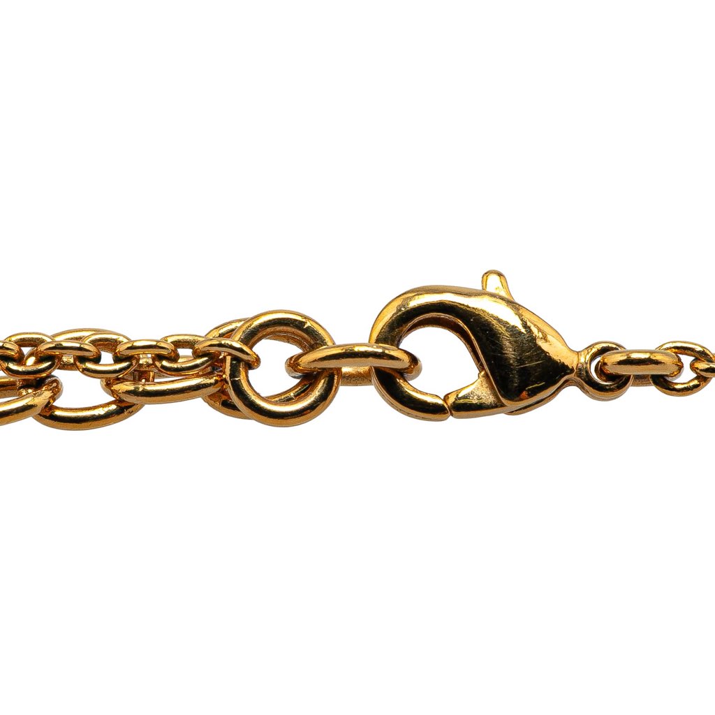 Louis Vuitton Gold Plated Essential V Necklace - 3