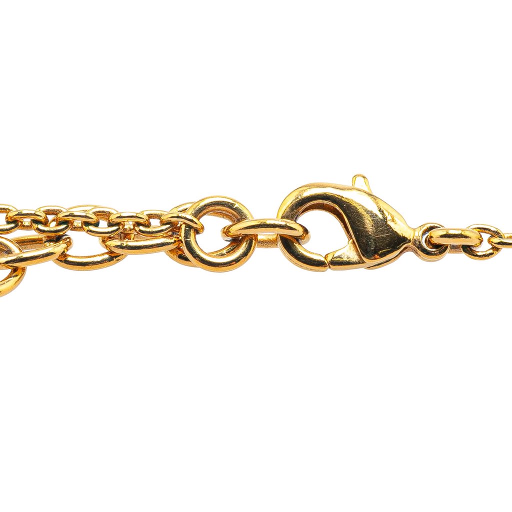 Louis Vuitton Gold Plated Essential V Necklace - 4