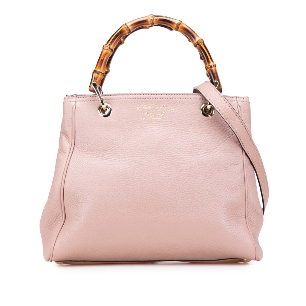 Gucci Small Calfskin Bamboo Shopper Satchel