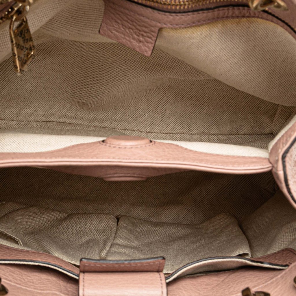 Gucci Small Calfskin Bamboo Shopper Satchel - 4