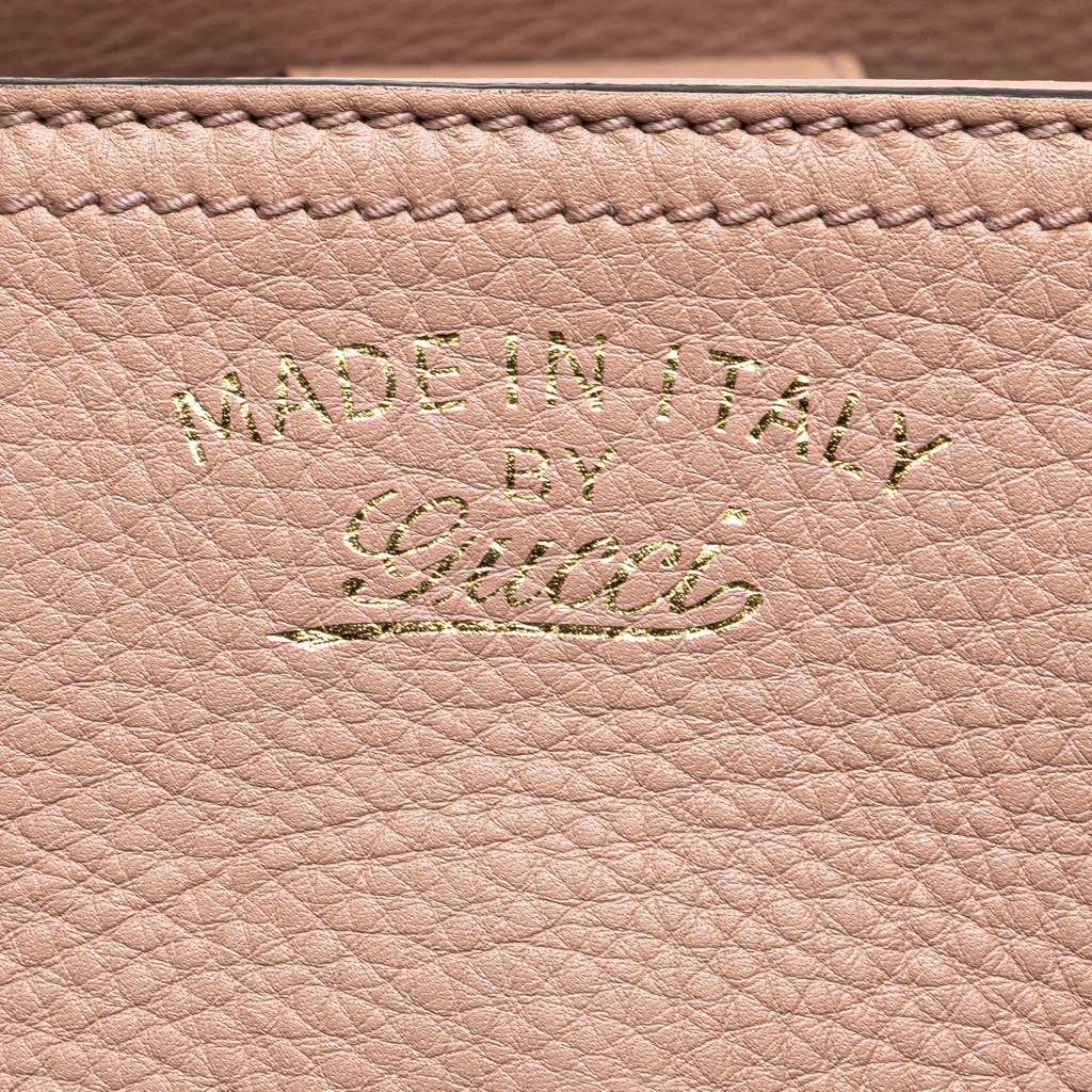 Gucci Small Calfskin Bamboo Shopper Satchel - Detail 2