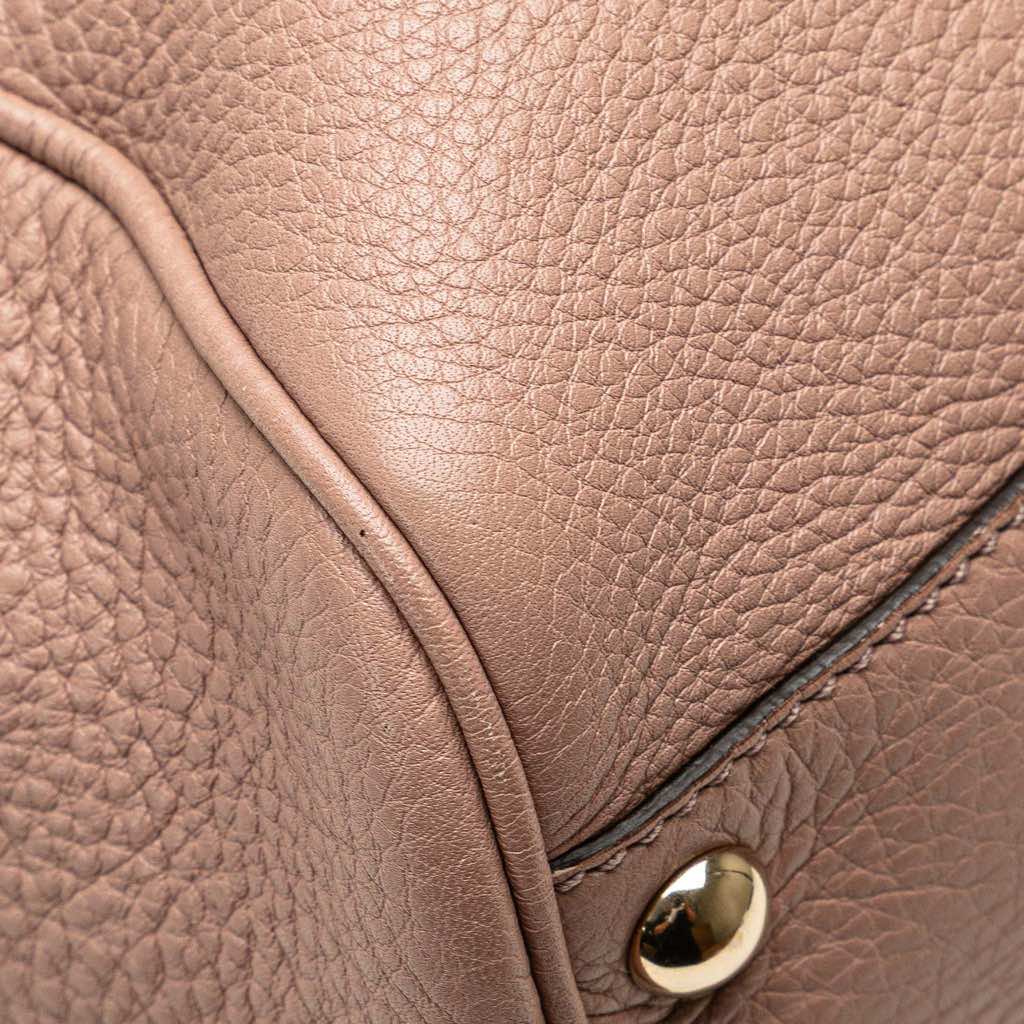 Gucci Small Calfskin Bamboo Shopper Satchel - Image 12