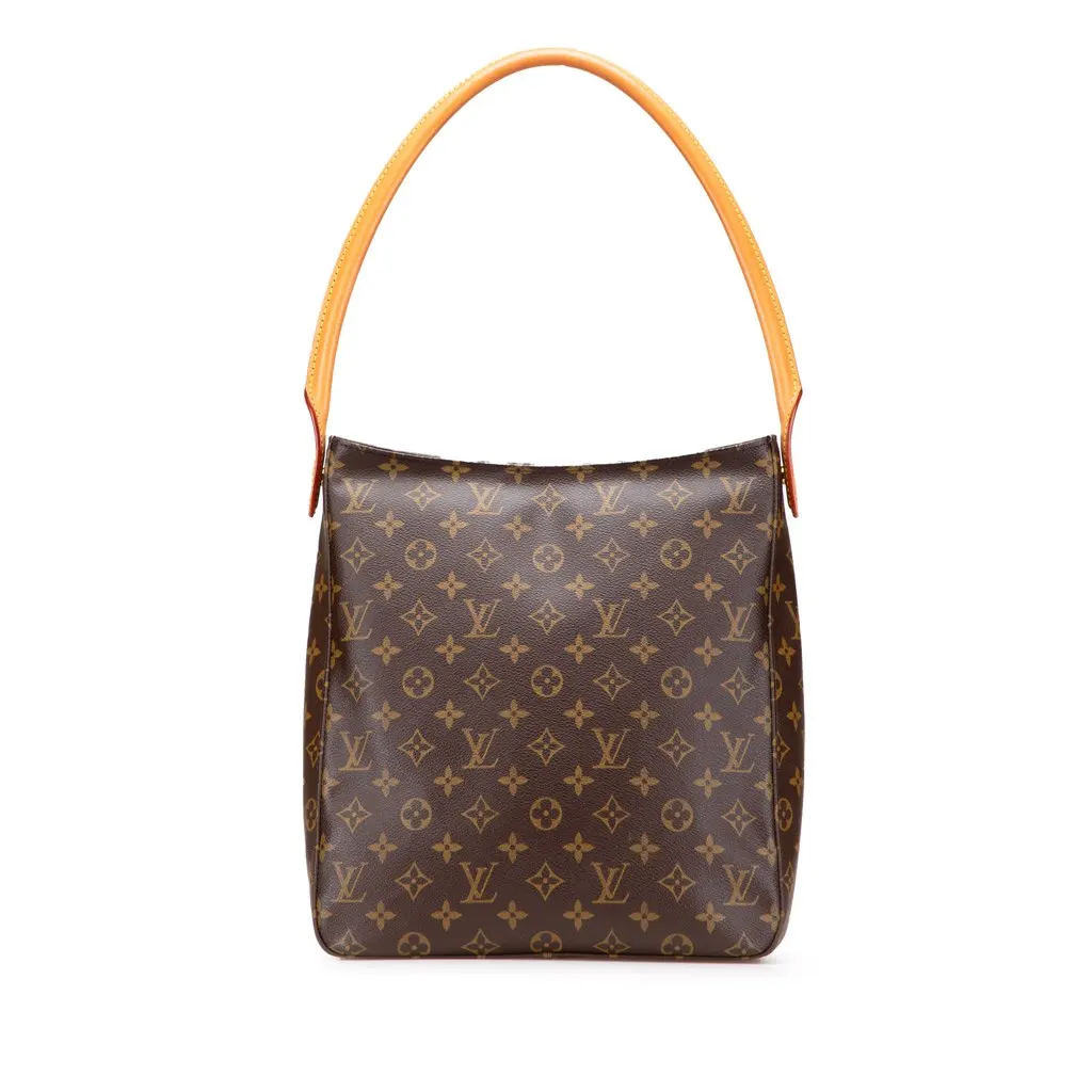 Louis Vuitton Monogram Looping GM Brown Canvas Good - Front View