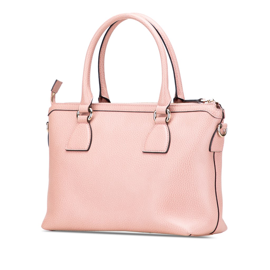 Gucci Dollar Calfskin GG Charm Satchel - Back view