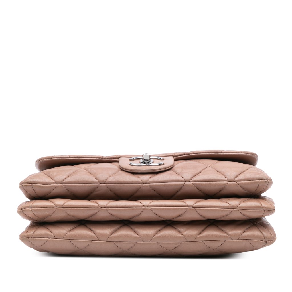 Chanel Quilted Lambskin 3 Accordion Flap - 3
