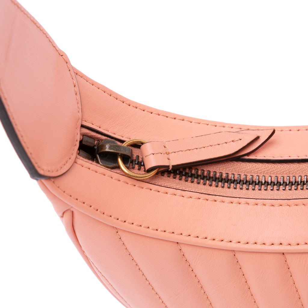 Gucci Mini Matelasse Leather GG Marmont Half Moon Hobo - Detail 2