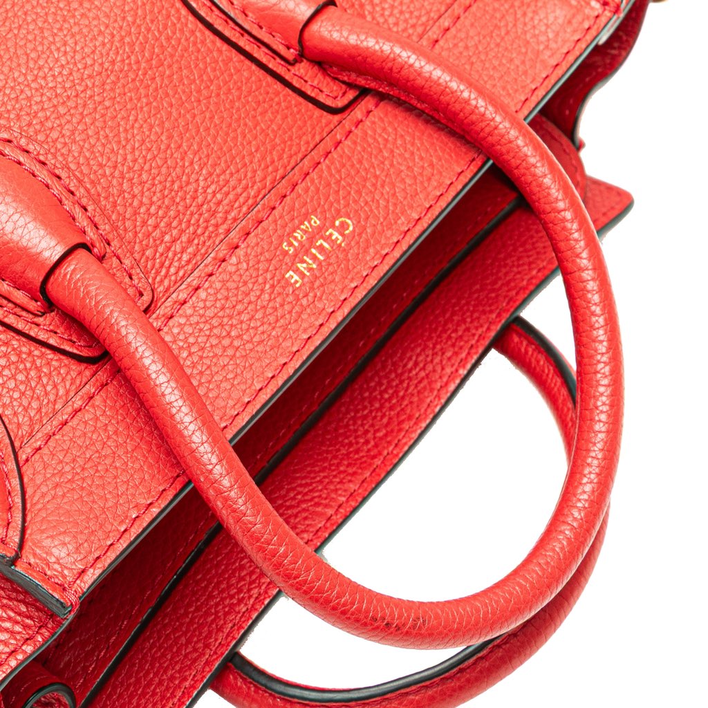 Celine Nano Leather Luggage Tote - Image 11