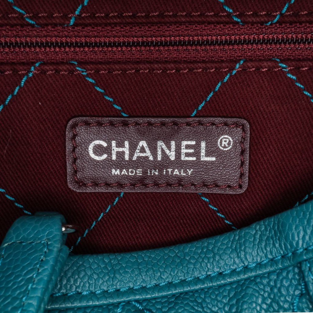 Chanel Small Quilted Caviar Daily Shopping Tote - Side view