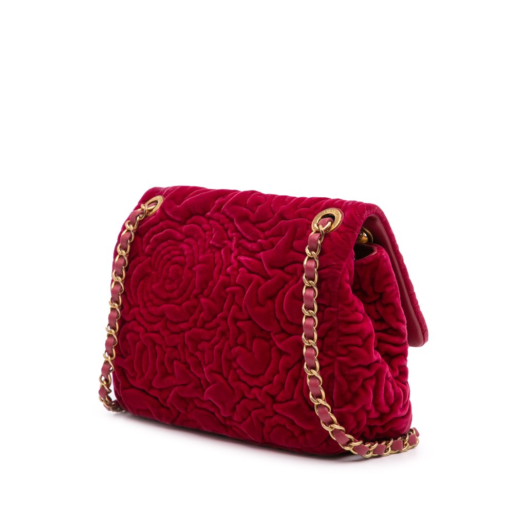 Chanel Mini Velvet Camellia Flap - 2