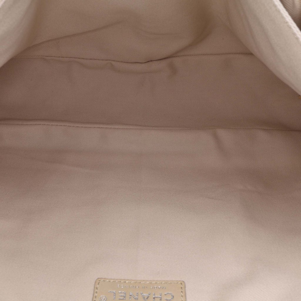 Chanel Large Quilted Nubuck Natural Beauty Split Pocket Flap - 4