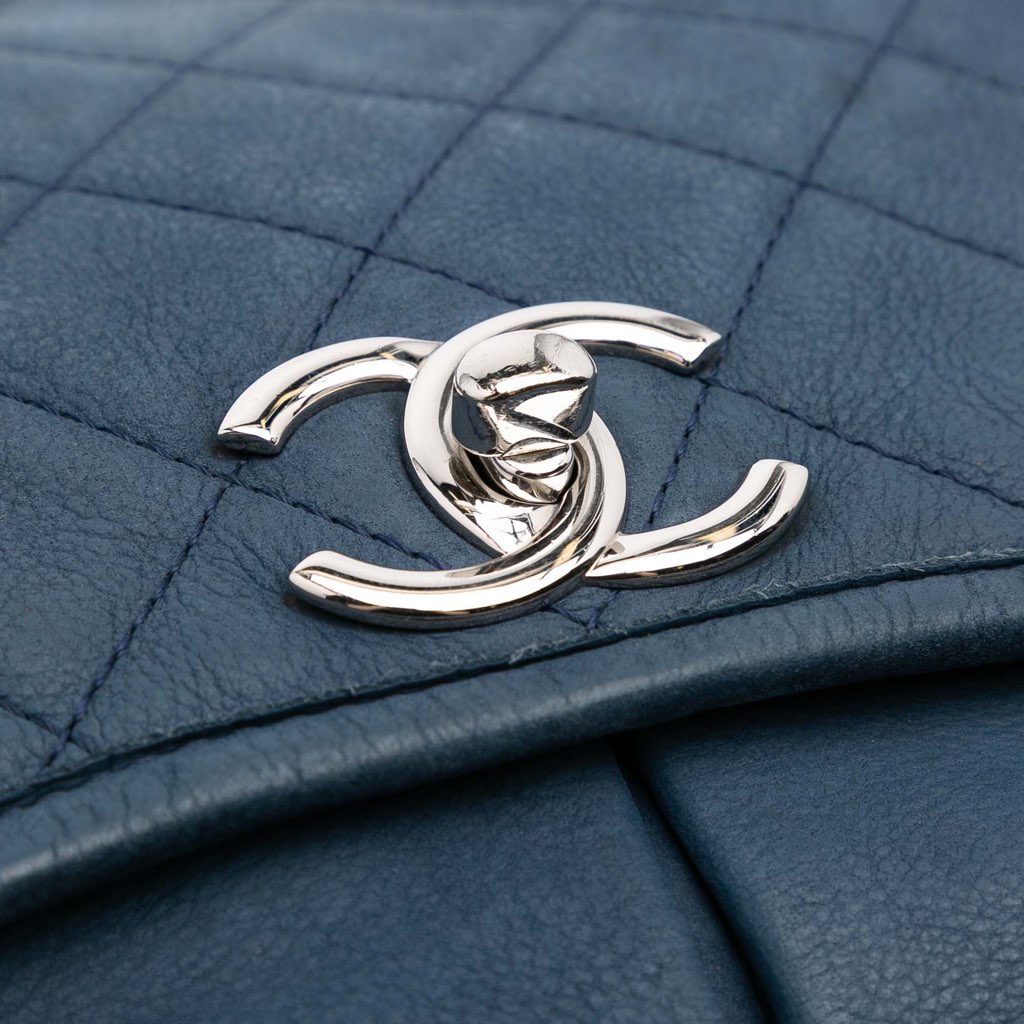 Chanel Large Quilted Nubuck Natural Beauty Split Pocket Flap - 5