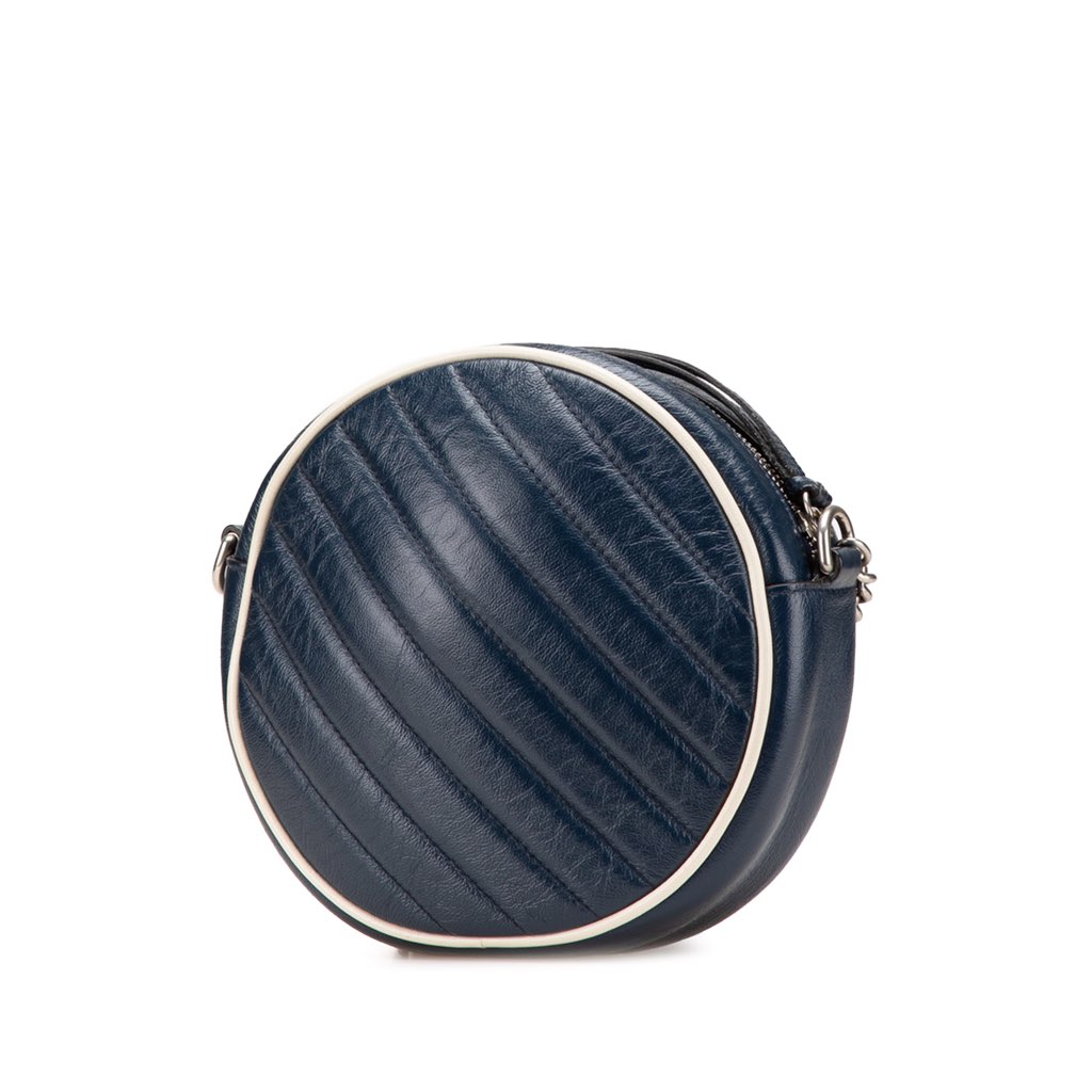 Gucci Mini GG Marmont Matelasse Leather Torchon Round Crossbody - Back view