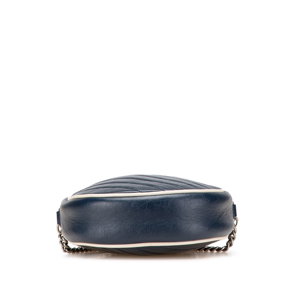 Gucci Mini GG Marmont Matelasse Leather Torchon Round Crossbody - Image 6