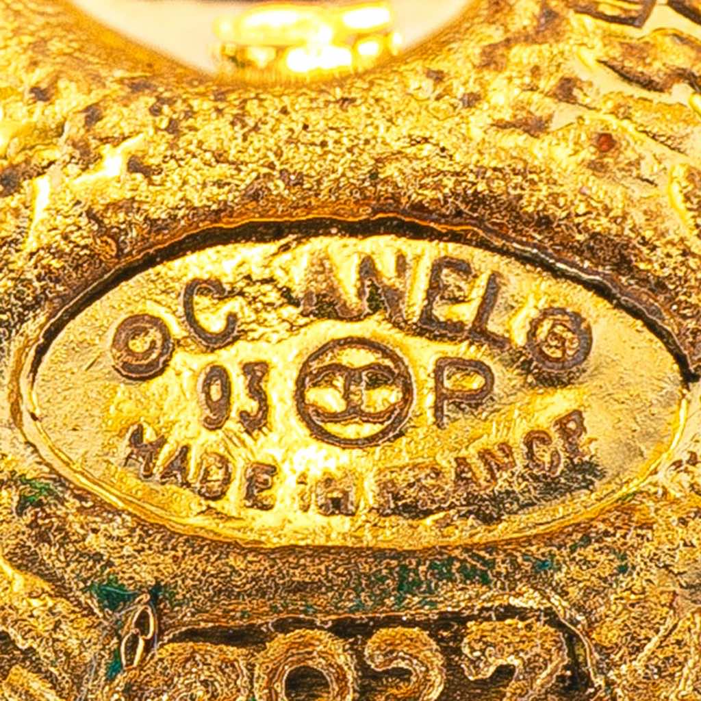 Chanel Gold Plated CC Clip On Earrings - 3