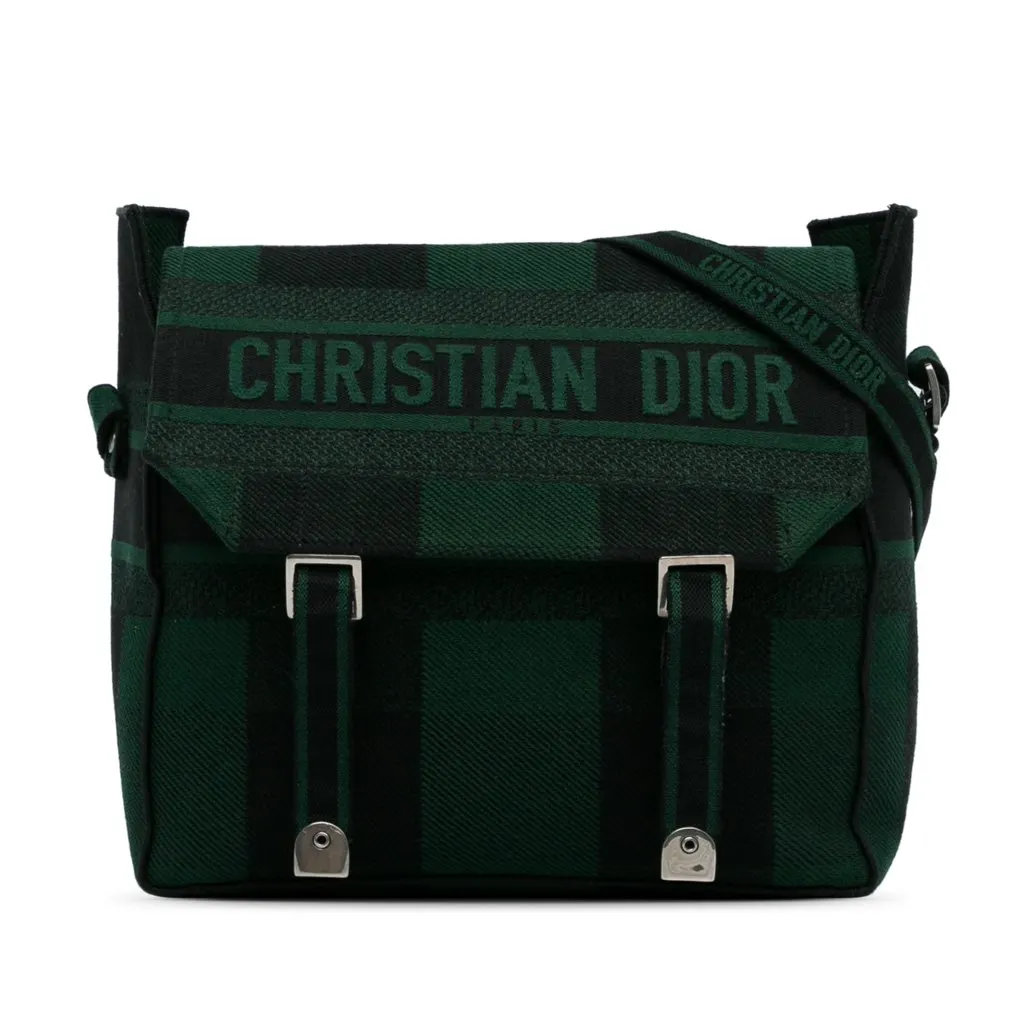 Dior Diorcamp Messenger Bag Green Canvas Very good - Front View