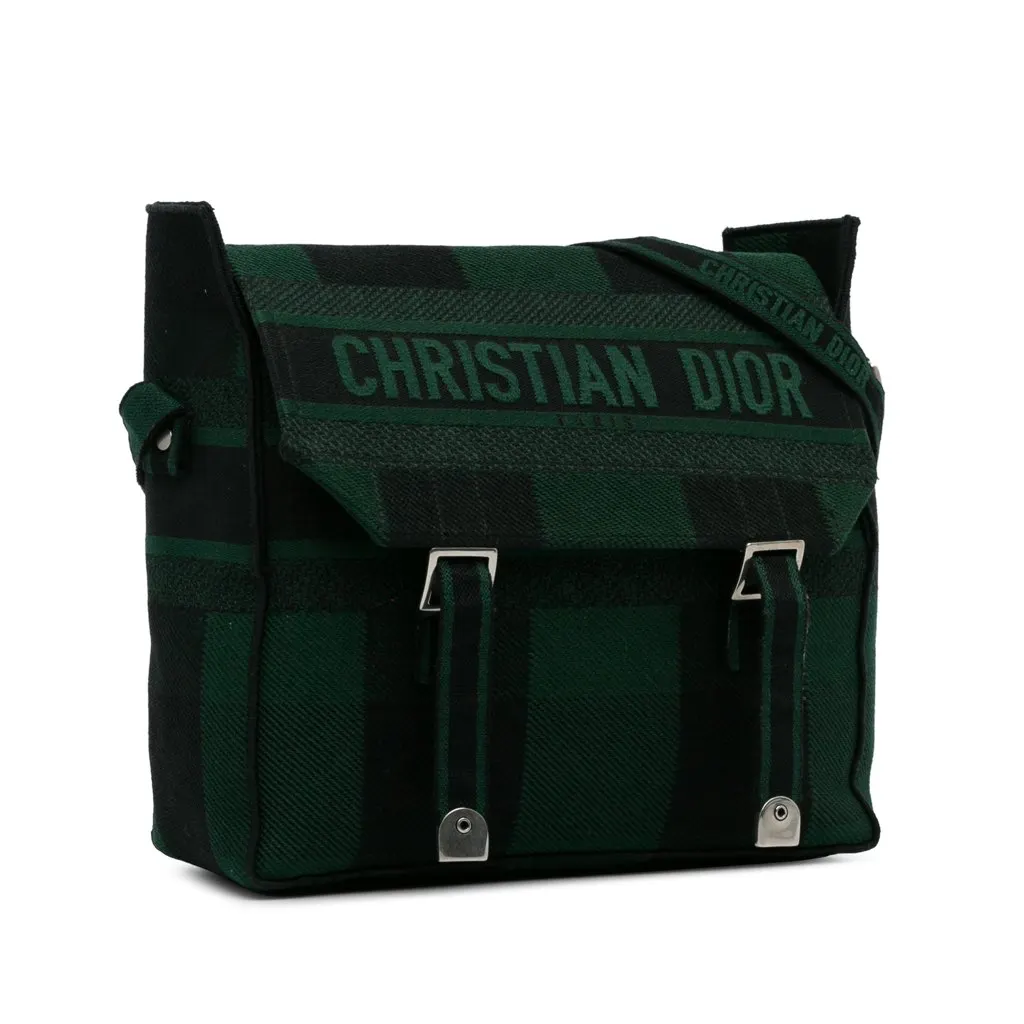 Dior Diorcamp Messenger Bag Green Canvas Very good - Back View