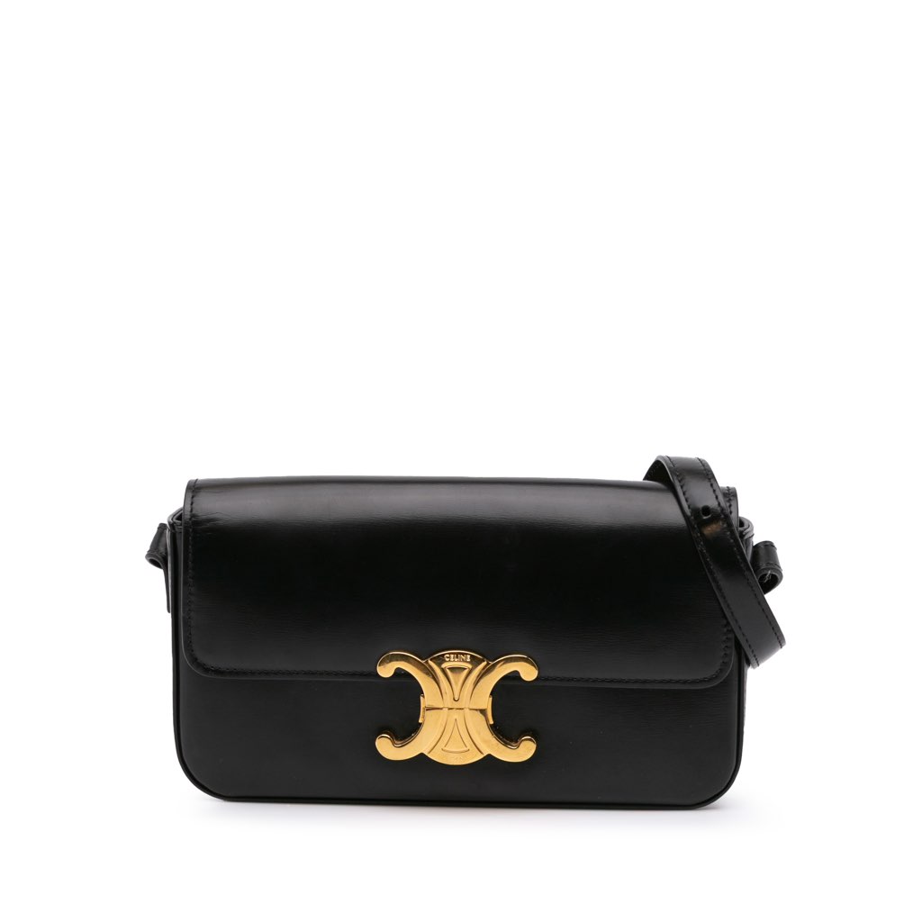 Celine Shiny Calfskin Claude Shoulder Bag