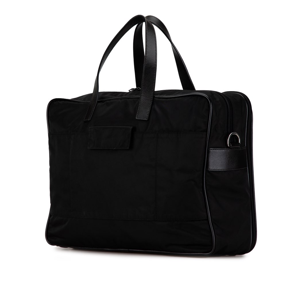 Prada Saffiano-Trimmed Tessuto Briefcase - 2