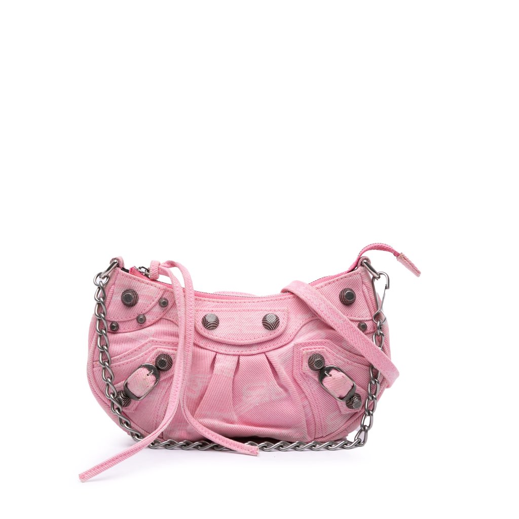 Balenciaga Mini BB Monogram Denim Le Cagole