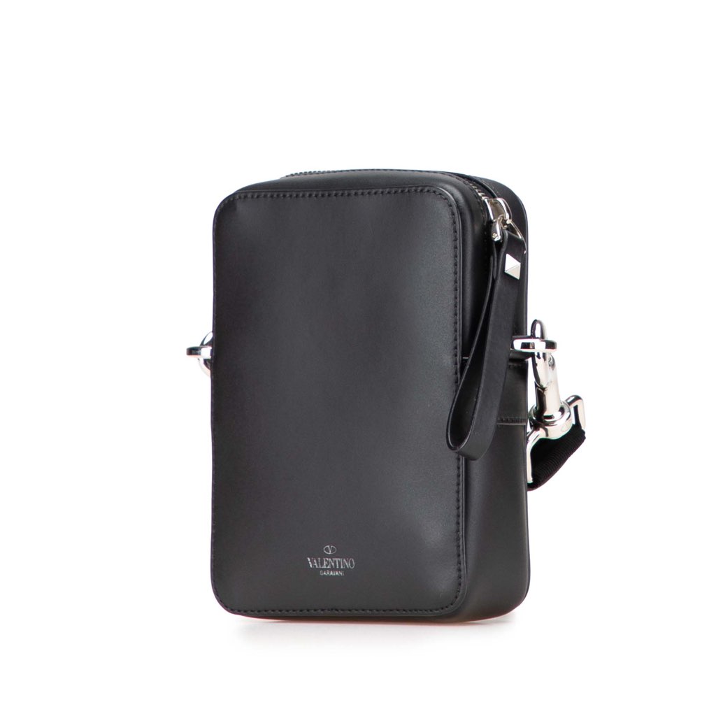 Valentino Small Leather VLTN Crossbody - Back view