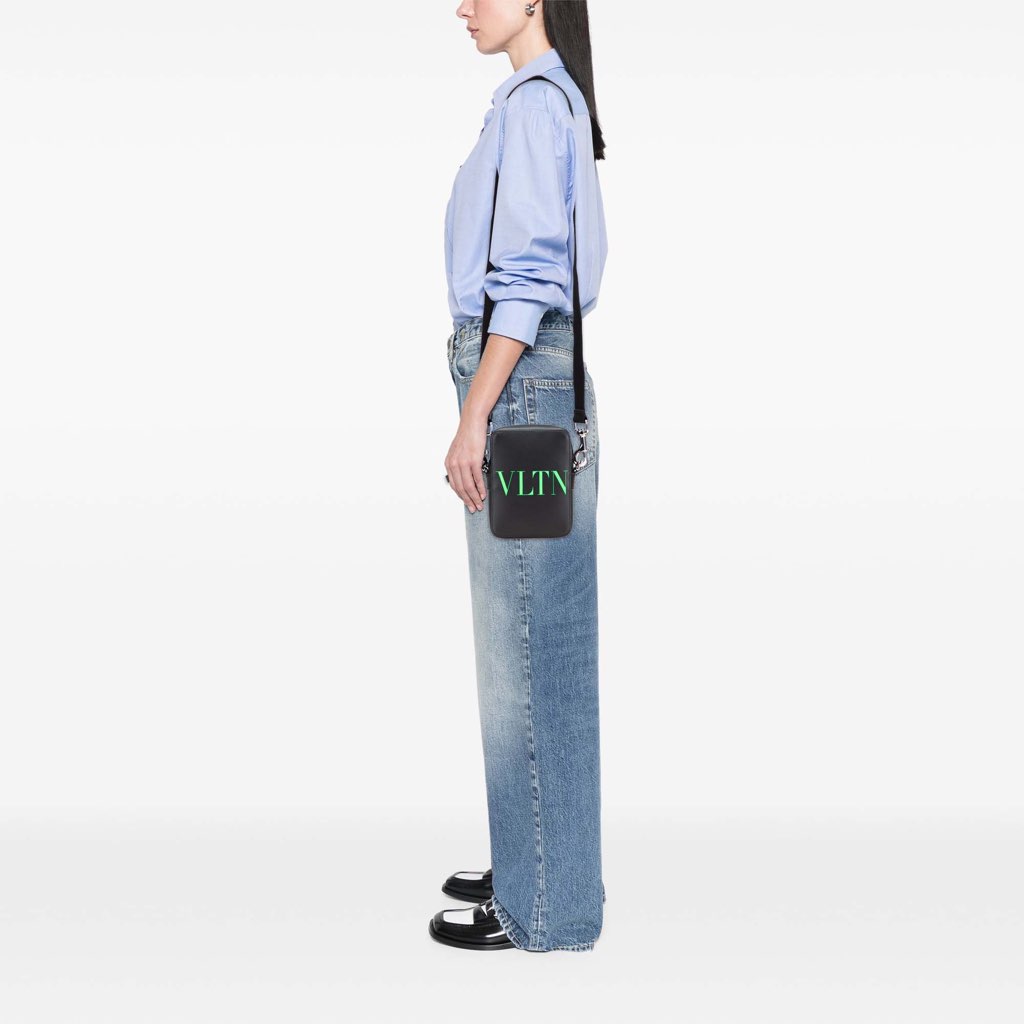 Valentino Small Leather VLTN Crossbody - Image 12